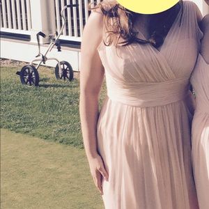 Amsale 100% silk bridesmaids dress in blush